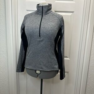 Columbia Gray and Black Quarter-Zip Pullover